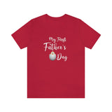 My First Father's Day - Unisex Jersey Short Sleeve Tee T-Shirt Printify Red S 
