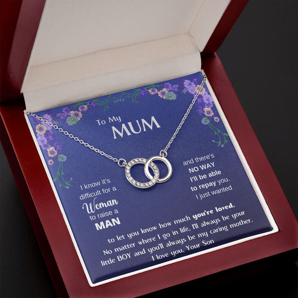 Perfect Gift for Mom - Perfect Pair Necklace Jewelry ShineOn Fulfillment Mahogany Style Luxury Box 