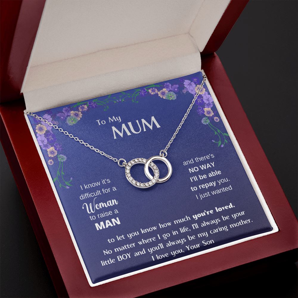 Perfect Gift for Mom - Perfect Pair Necklace Jewelry ShineOn Fulfillment Mahogany Style Luxury Box 