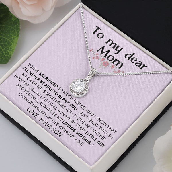 roado -To My Dear Mom | I Can't Imagine My Life Without You | From Son to Mother Necklace Jewelry ShineOn Fulfillment 
