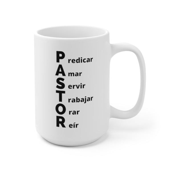 Taza de regalo para Pastor: Pastor: predicar... 15oz Ceramic Mug 15oz Mug Printify 