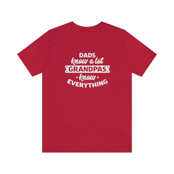 The best t-shirt for the coolest grandfather in the world' - Unisex Jersey Short Sleeve Tee T-Shirt Printify Red L 