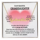 The Perfect Gift for Your Beloved Granddaughter - Personalized Heart Name Necklace Jewelry ShineOn Fulfillment 18k Yellow Gold Finish Standard Box 