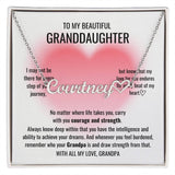 The Perfect Gift for Your Beloved Granddaughter - Personalized Heart Name Necklace Jewelry ShineOn Fulfillment Polished Stainless Steel Standard Box 