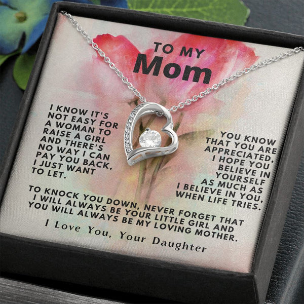 This gift for mom necklace is just what you're looking for - Forever Love Necklace Jewelry ShineOn Fulfillment 14k White Gold Finish Standard Box 