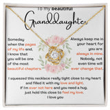To My Beautiful Granddaughter - the most beautiful chapters- Love Knot Necklace Jewelry ShineOn Fulfillment 