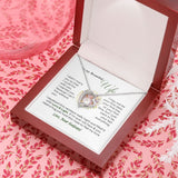 To my Beautiful Wife - Forever Love Necklace Jewelry ShineOn Fulfillment 14k White Gold Finish Luxury Box 