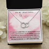To my Beautiful Wife - The Perfect Pair Necklace Jewelry ShineOn Fulfillment 