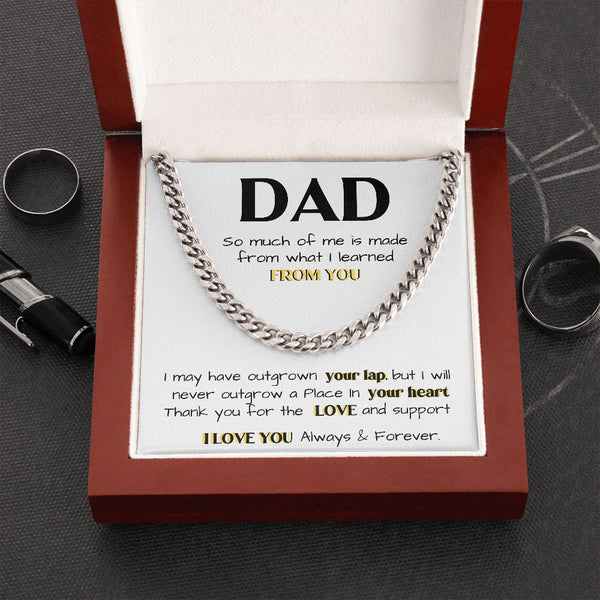 To my Dad - Cuban Link Chain Necklace Jewelry ShineOn Fulfillment Cuban Link Chain (Stainless Steel) 