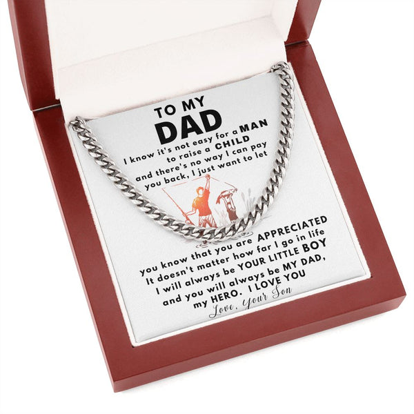 To my DAD, love your Son - Cuban Link Chain Necklace Jewelry ShineOn Fulfillment 