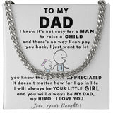 To my DAD, my Hero - Cuban Link Chain Necklace Jewelry ShineOn Fulfillment 