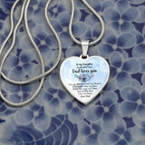 To my Daughter - Dad loves you - Luxury Heart Necklace Jewelry ShineOn Fulfillment 