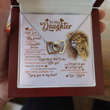 To My Daughter - Interlocked Heart - Love Dad Jewelry ShineOn Fulfillment Mahogany Style Luxury Box 