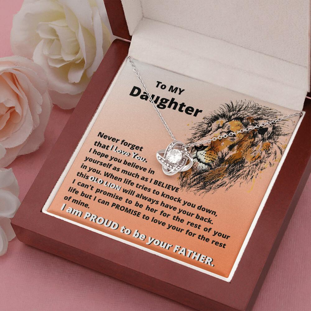 To My Daughter - The Love Knot Necklace - Never forget I love You Jewelry ShineOn Fulfillment 