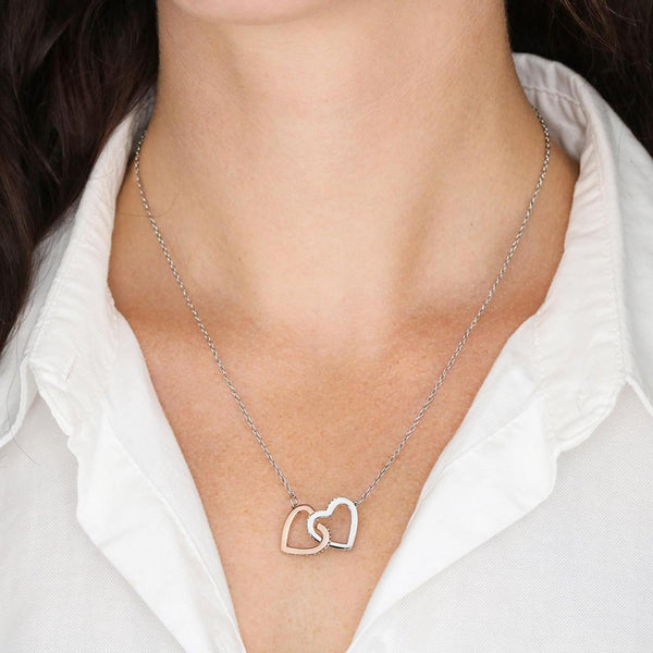 To My Daugther - Interlocking hearts Necklace Jewelry ShineOn Fulfillment 