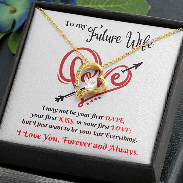 To my Future Wife - Forever Love Necklace Jewelry ShineOn Fulfillment 18k Yellow Gold Finish Standard Box 