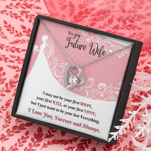 To my future Wife - I Love you Forever - Forever Love Necklace Jewelry ShineOn Fulfillment 14k White Gold Finish Standard Box 