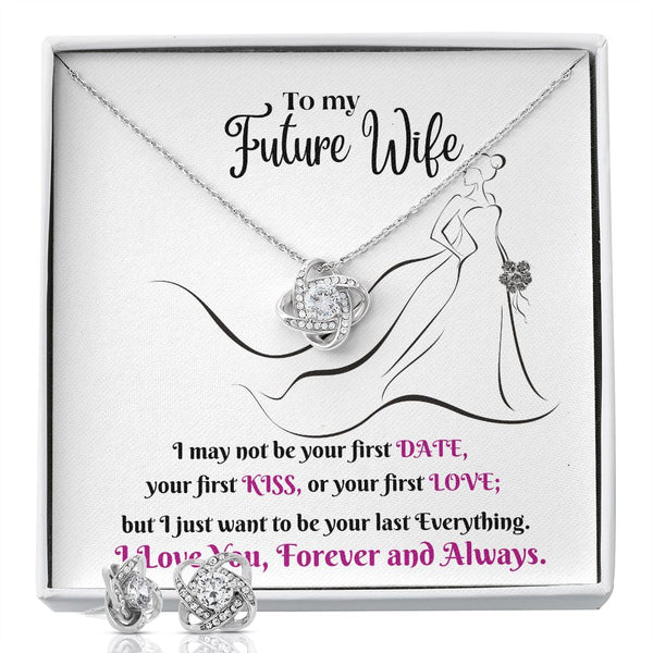 To my Future Wife - Love Knot Earring & Necklace Set! Jewelry ShineOn Fulfillment 