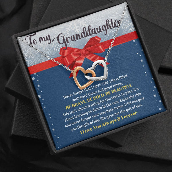 To My Granddaughter - Interlocking Hearts Jewelry ShineOn Fulfillment Standard Box