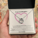 To My Granddaughter, love Grandpa - Lucky in Love Necklace Jewelry ShineOn Fulfillment