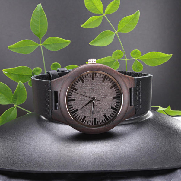 To my Grandson, Always Remember - Engraved Wooden Watch Watches ShineOn Fulfillment 