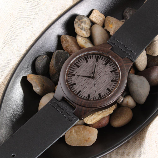 To my Grandson, Always Remember - Engraved Wooden Watch Watches ShineOn Fulfillment 