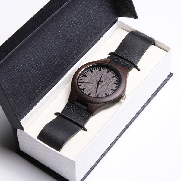 To my Grandson, Always Remember - Engraved Wooden Watch Watches ShineOn Fulfillment Standard Box 