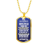 To my Grandson - Someday when the pages of my life end - Military Chain (Silver or Gold) Jewelry ShineOn Fulfillment 