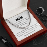 To my Man - I Love You Forever - Cuban Link Chain Necklace Jewelry ShineOn Fulfillment 