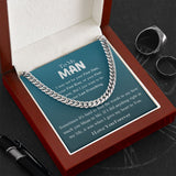 To My Man - I may not be your First Date... - Cuban Link Chain Necklace Jewelry ShineOn Fulfillment 