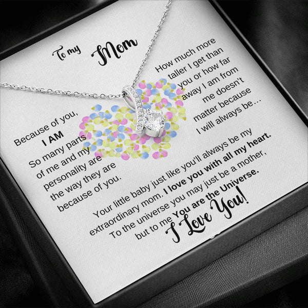 To my Mom - Because of you I AM - ALLURING BEAUTY Jewelry ShineOn Fulfillment Two Toned Box 