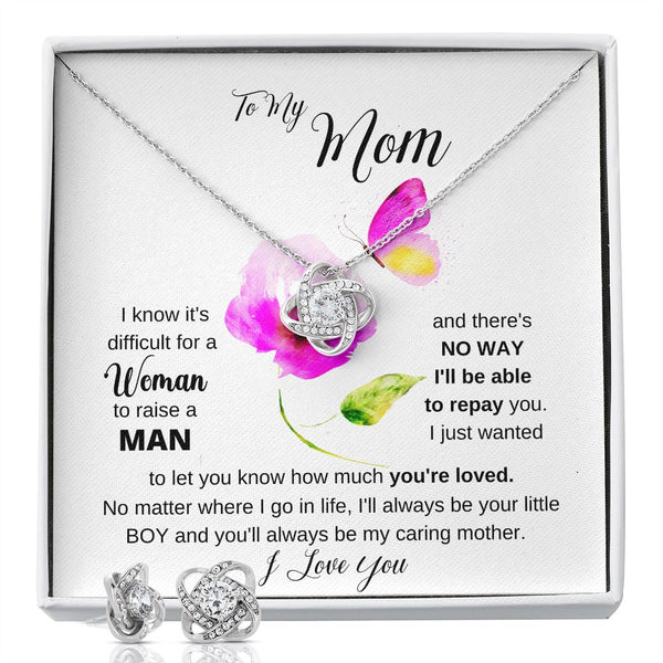 To my Mom - I love you - Love Knot Earring & Necklace Set! Jewelry ShineOn Fulfillment 
