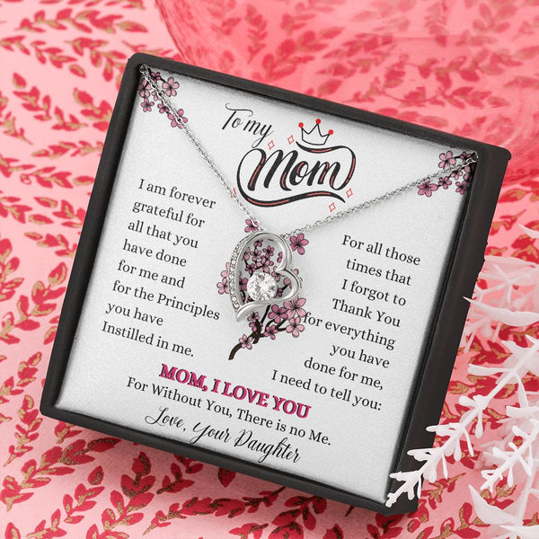 To my Mom - Love your Daughter - Forever Love Necklace Jewelry ShineOn Fulfillment 