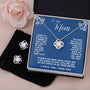 To my Mom - with Love your Son - Love Knot Earring & Necklace Set! Jewelry ShineOn Fulfillment Standard Box 