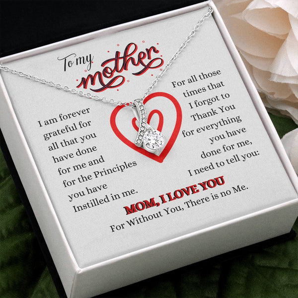 To my Mother - Mom I Love you - Alluring Beauty Necklace Jewelry ShineOn Fulfillment Two Toned Box 