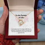 To My Partner In Life - Forever Love Necklace - Jewelry ShineOn Fulfillment 