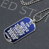 To my Son - Someday when the pages of my life end I Know - Military Chain (Silver or Gold) Jewelry ShineOn Fulfillment 