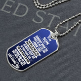 To my Son - Someday when the pages of my life end I Know - Military Chain (Silver or Gold) Jewelry ShineOn Fulfillment