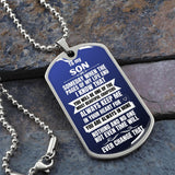 To my Son - Someday when the pages of my life end I Know - Military Chain (Silver or Gold) Jewelry ShineOn Fulfillment Military Chain (Silver) No 