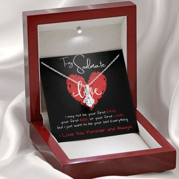 To My Soulmate - ALLURING BEAUTY necklace gift! Jewelry ShineOn Fulfillment Mahogany Style Luxury Box (w/LED) 