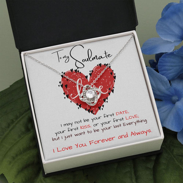 To My Soulmate - The Love Knot Necklace Jewelry ShineOn Fulfillment Two Toned Box 
