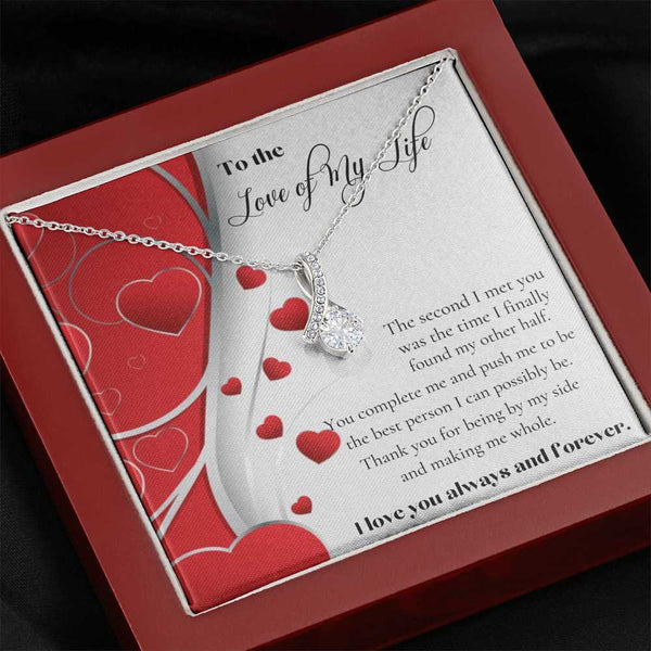 To the Love of My Life - Alluring Beauty Necklace Gift! Jewelry ShineOn Fulfillment Mahogany Style Luxury Box 