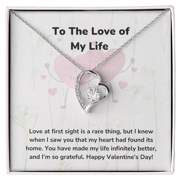 To The Love of My Life - Forever Love Necklace - Jewelry ShineOn Fulfillment 14k White Gold Finish Standard Box (FREE) 