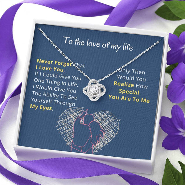 To the Love Of My Life - Love Knot Necklace - Blues Jewelry ShineOn Fulfillment 