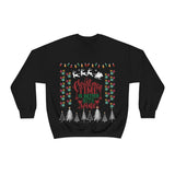 Ugly Christmas Sweater - Christmas Time is better with Wine Sweatshirt Printify S Black 