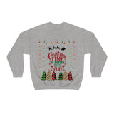 Ugly Christmas Sweater - Christmas Time is better with Wine Sweatshirt Printify S Sport Grey 