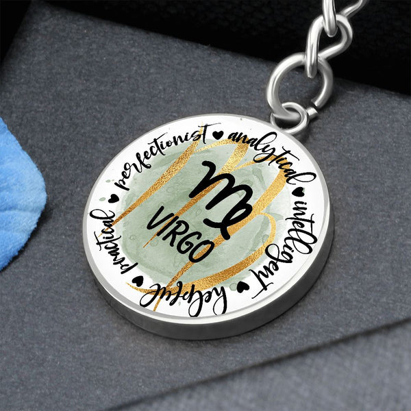 VIRGO: Perfectionist, analytical, intelligent, helping, practical. Jewelry ShineOn Fulfillment Luxury Keychain (.316 Surgical Steel) No 