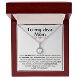 white - To My Dear Mom | I Can't Imagine My Life Without You | From Son to Mother Necklace Jewelry ShineOn Fulfillment 