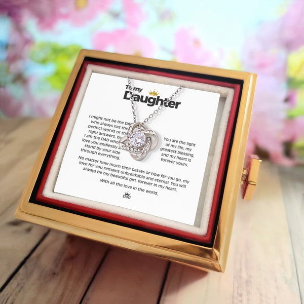 A Gift That Embodies Your Unbreakable Love - Love Knot Necklace with preserved rose. NEW Jewelry ShineOn Fulfillment 