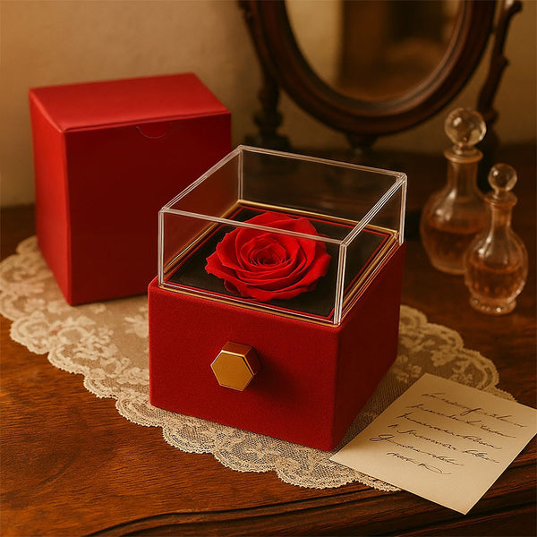 A Gift That Embodies Your Unbreakable Love - Love Knot Necklace with preserved rose. NEW Jewelry ShineOn Fulfillment 